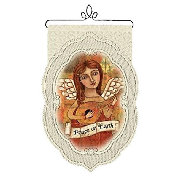 Heritage Lace Peace on Earth-Angel Wall Hanging - Cafe WH80C-0750